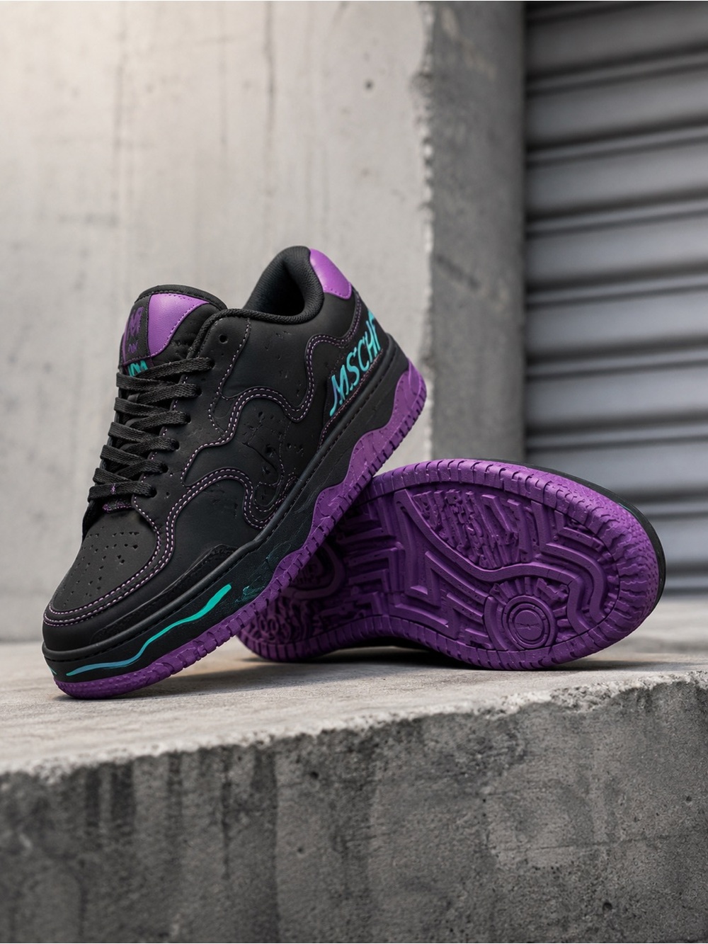 MSCHF Super Normal 2 “Black/Purple” Sneakers – Size 9 – New In Box Unisex